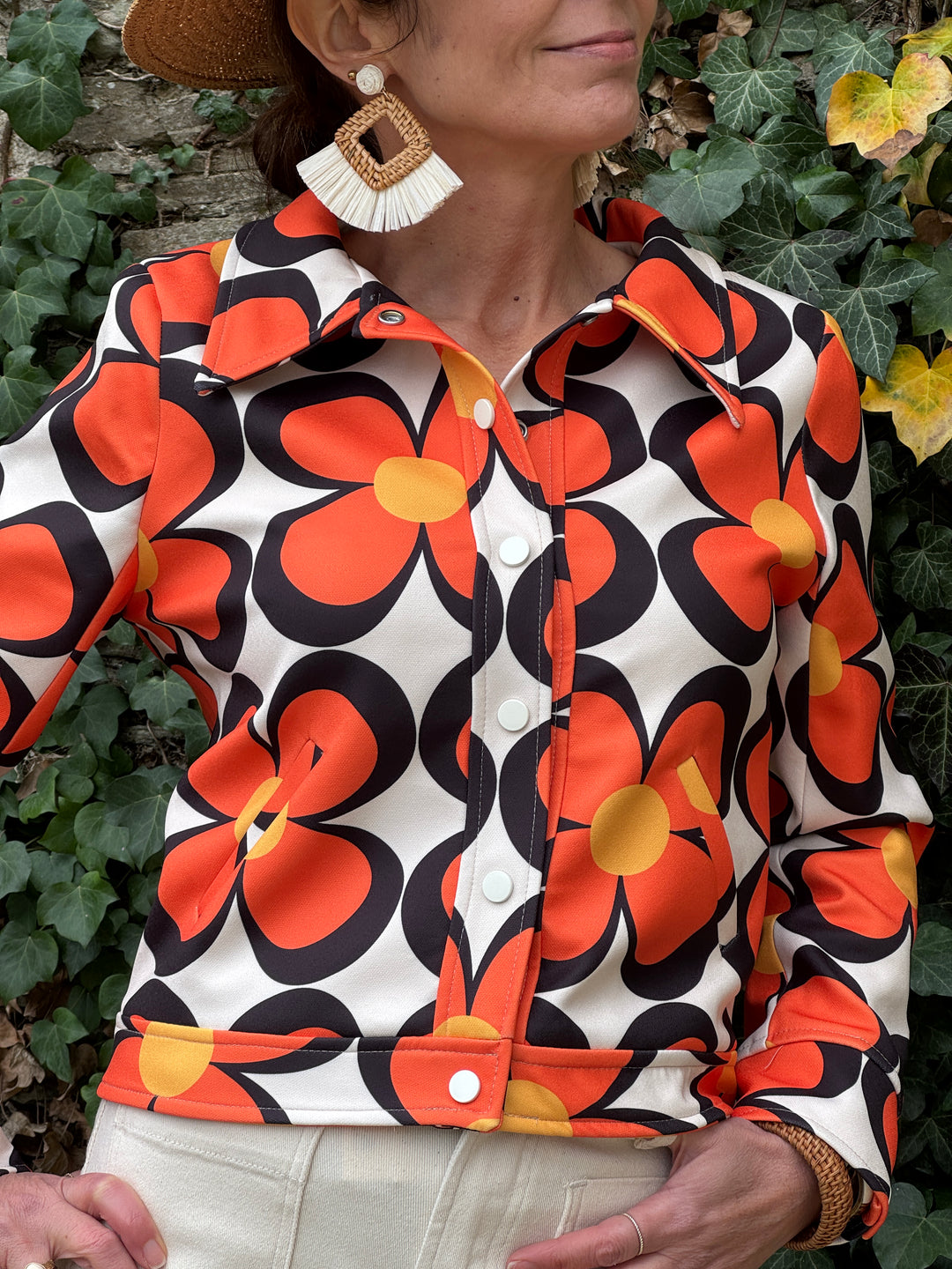 Orange SEVENTIES Jacke #107 Hippocampe