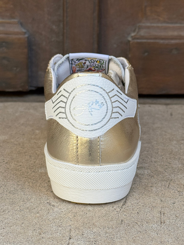 Basket blanc doré paillettes NOUBAR D439  Semerdjian