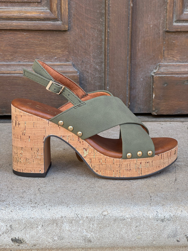 Sandales talons Compensées Olive 2‑28366‑46 722 Marc Tozzi