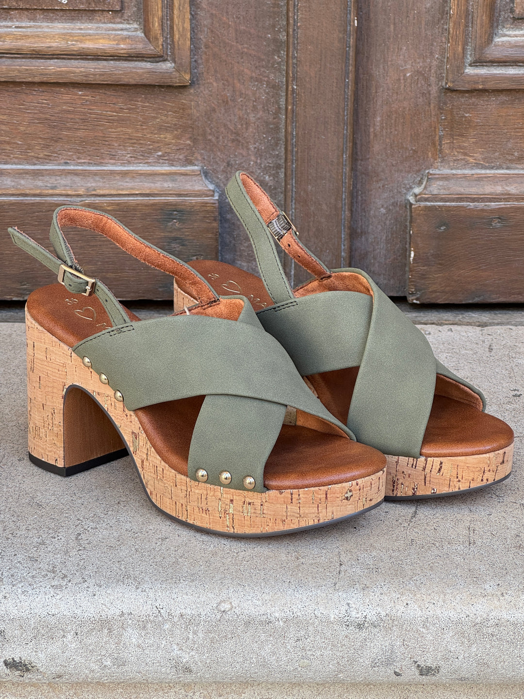 Sandales talons Compensées Olive 2‑28366‑46 722 Marc Tozzi