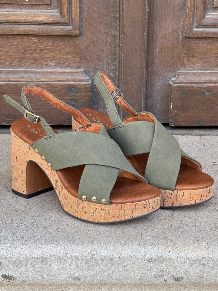 Sandales talons Compensées Olive 2‑28366‑46 722 Marc Tozzi