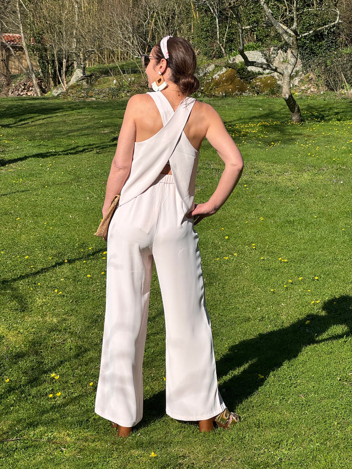 Top rose volants ISABEAU