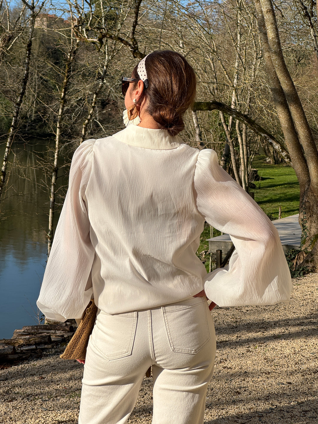 Chemise écru effet crêpe NOAM