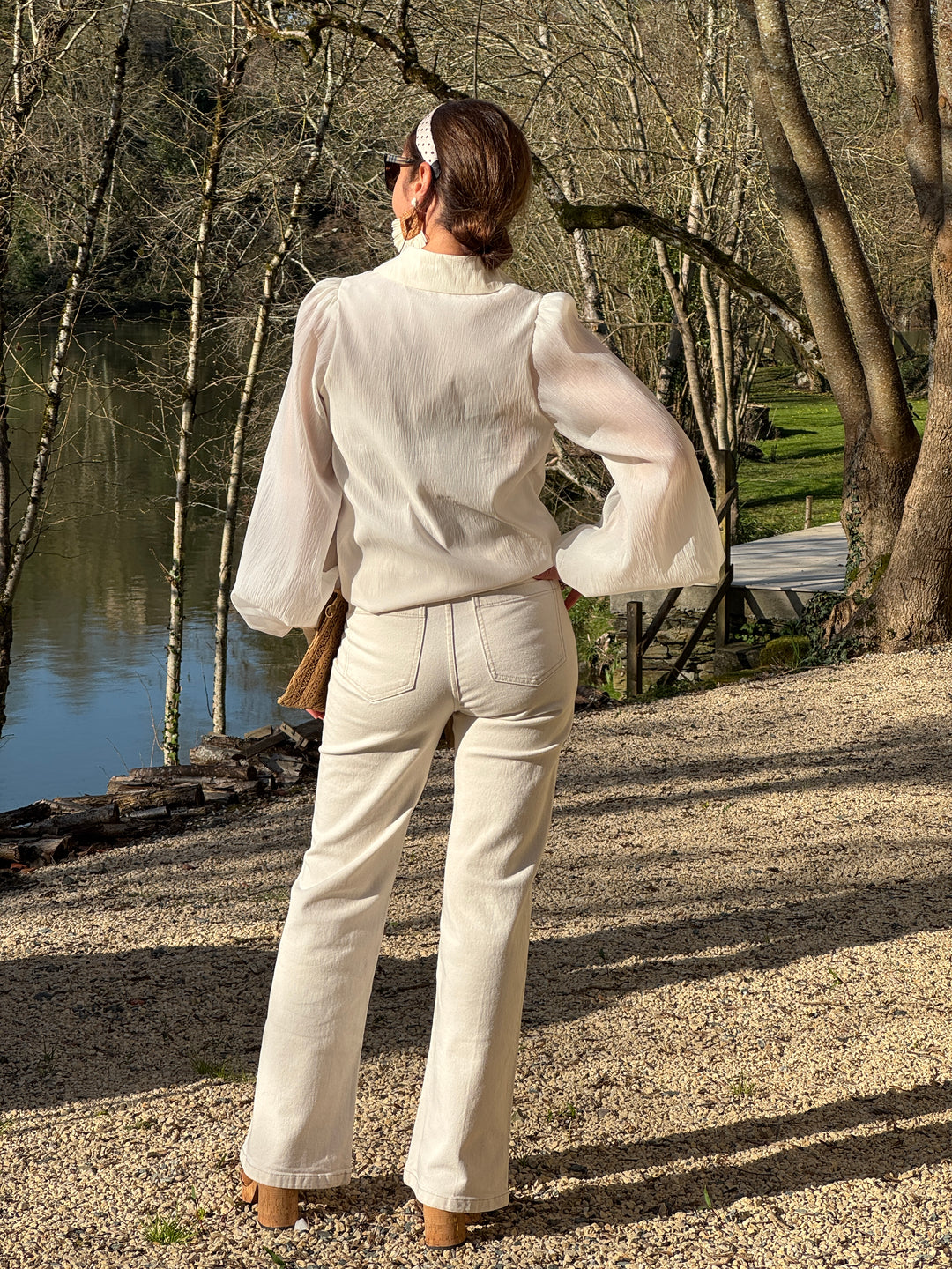 Chemise écru effet crêpe NOAM