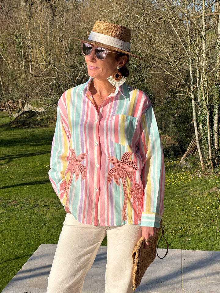 Chemise rayures multicolore THEOLINE