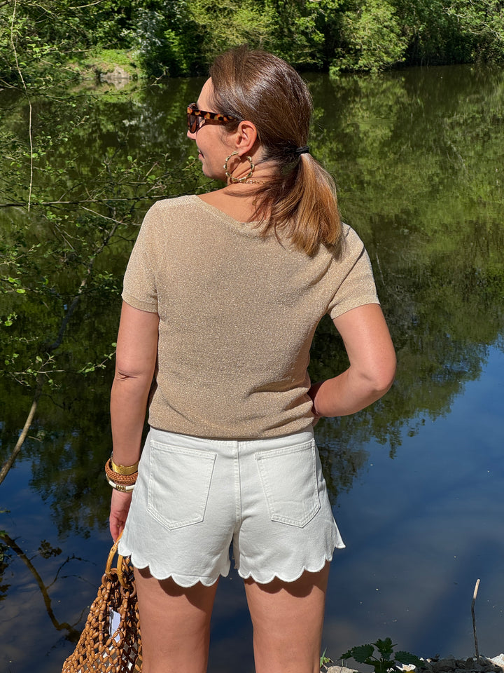 Short blanc FLEUR Oraije