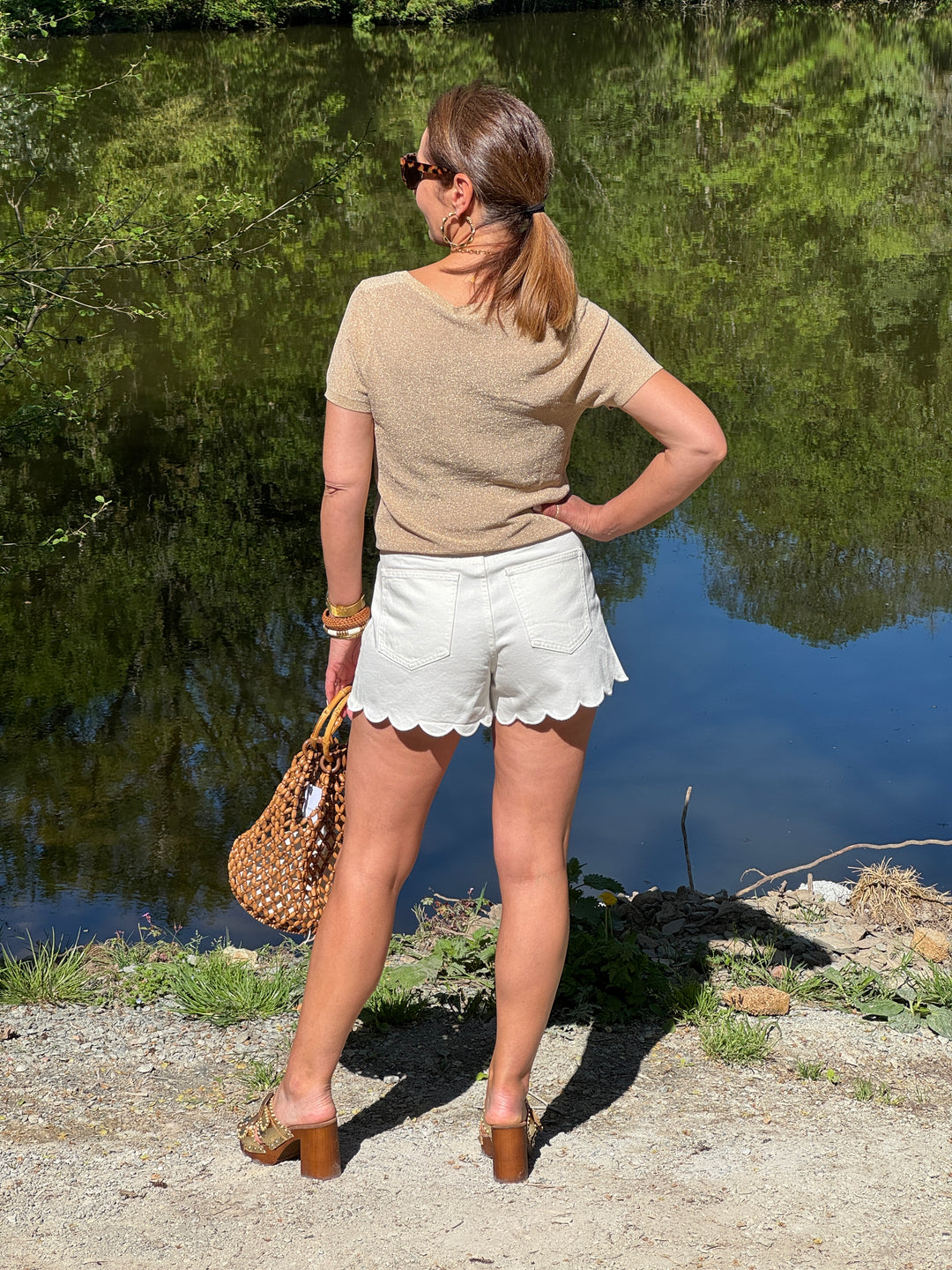 Short blanc FLEUR Oraije