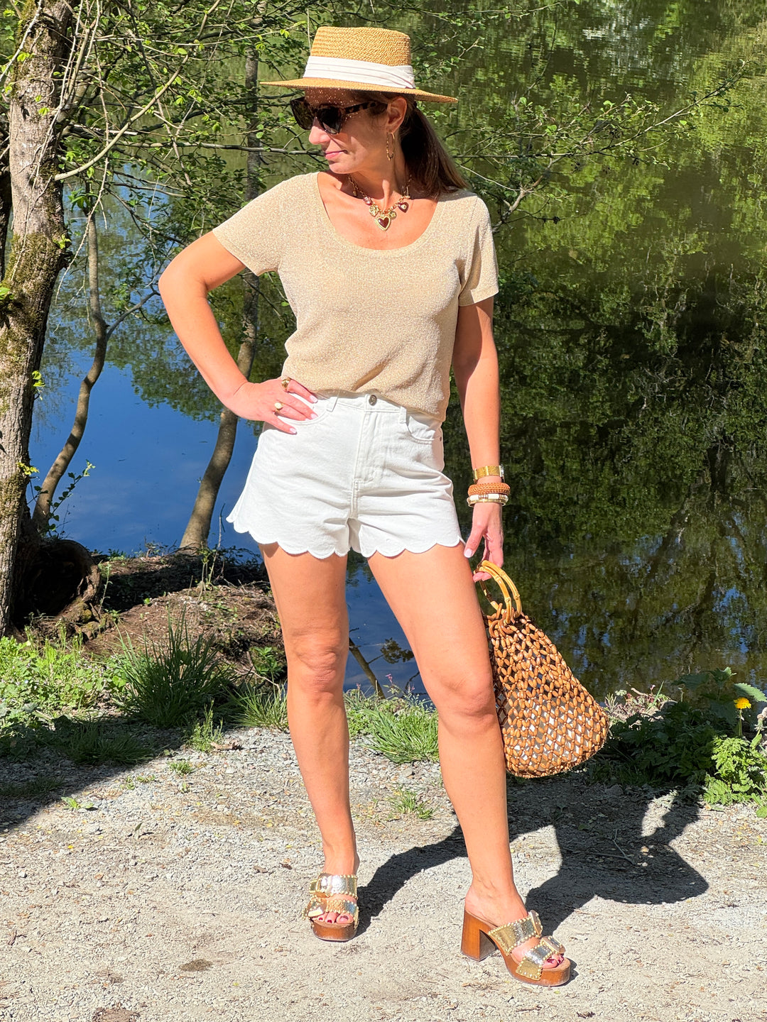 Short blanc FLEUR Oraije