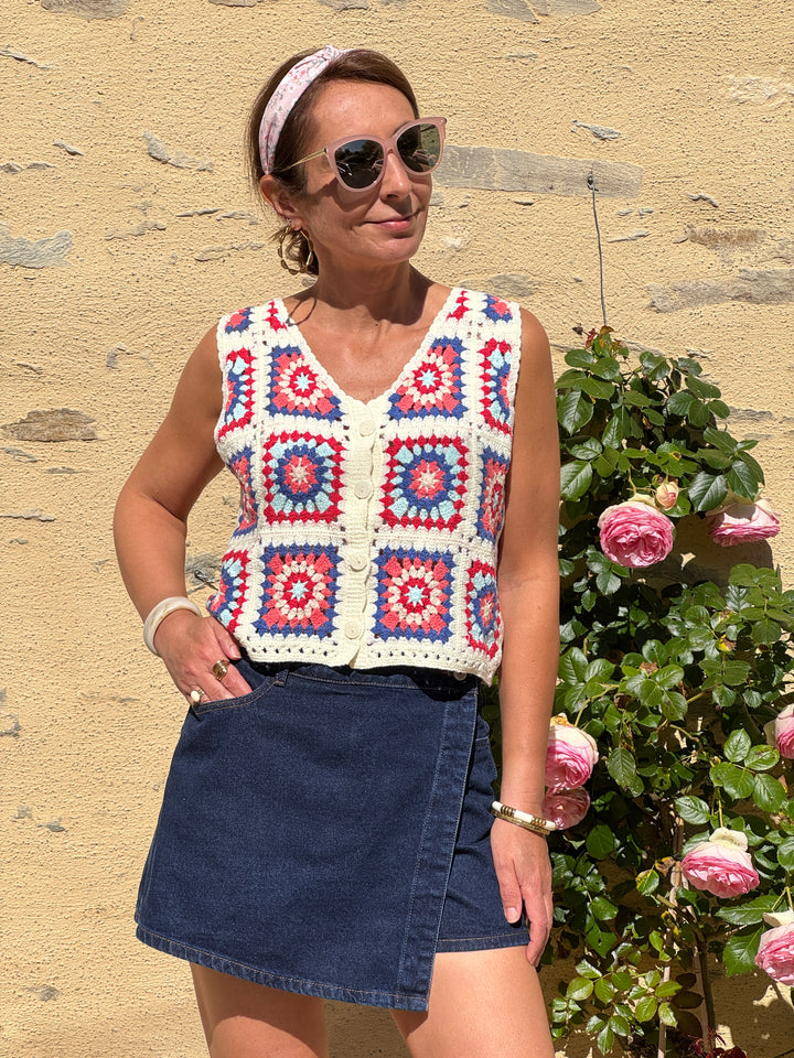 Jupe-short denim brut JADENE Oraije