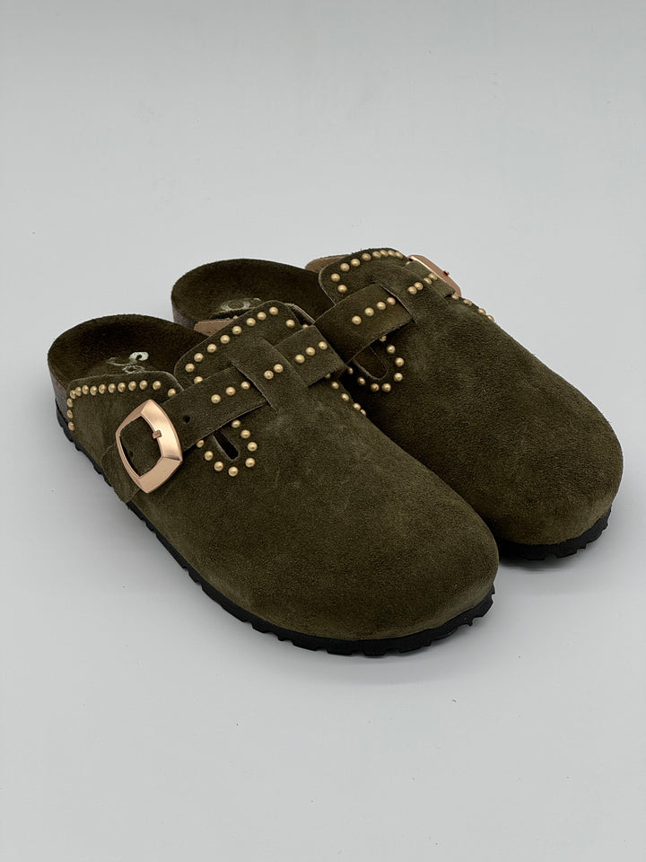 Sabots kaki safari AMELIA Semerdjian