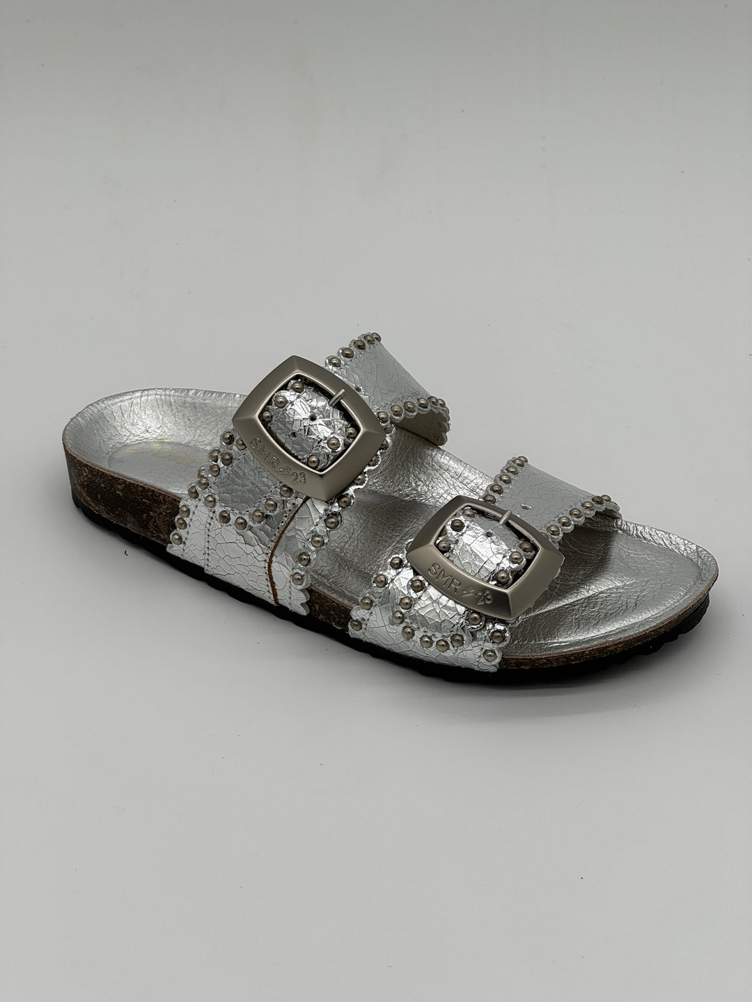 ARONA Semerdjian Silver Mules