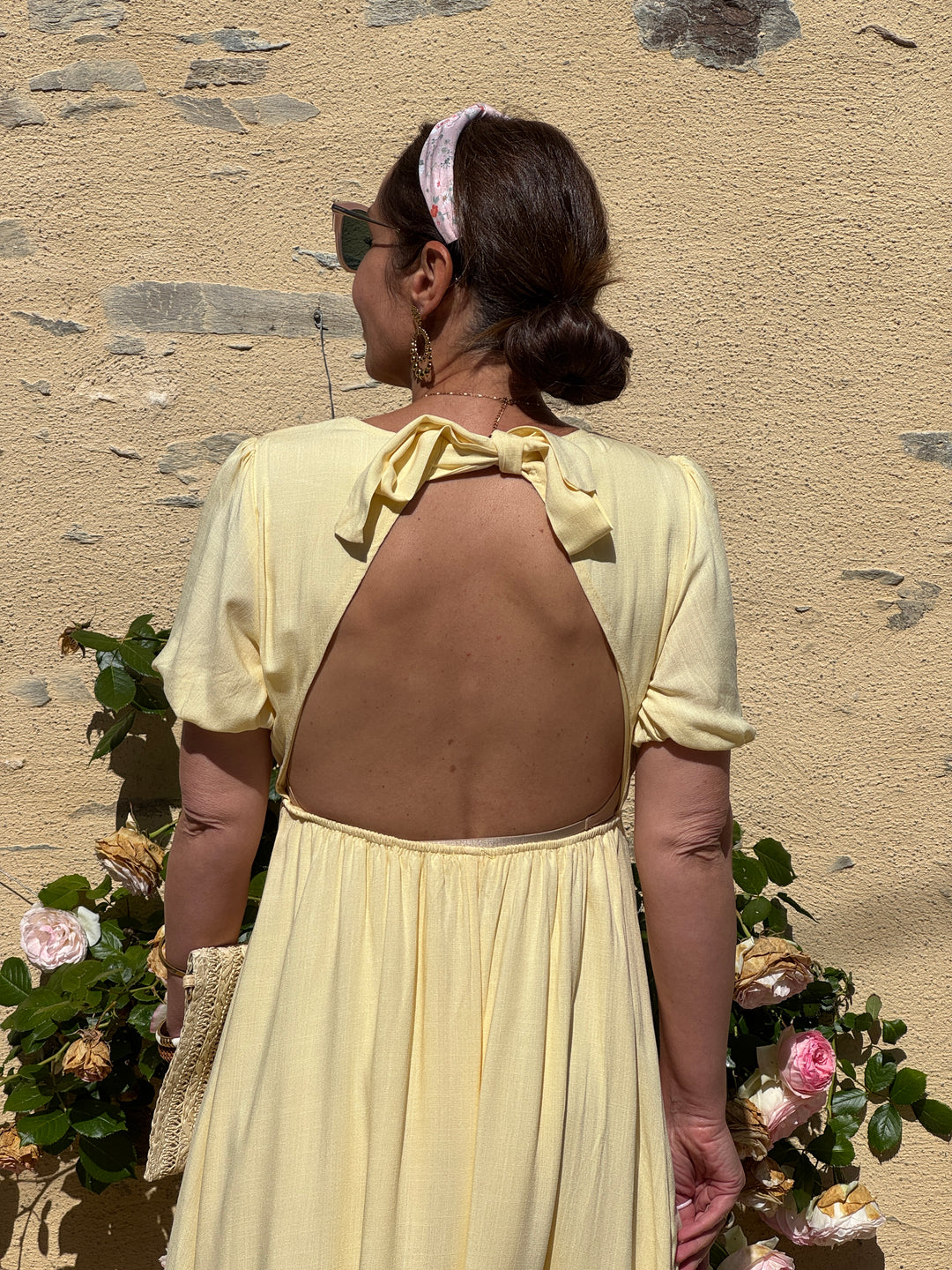 Robe jaune longue SOLINE
