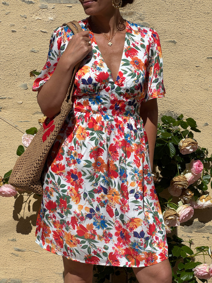 Robe imprimé floral multicolore AMBRE