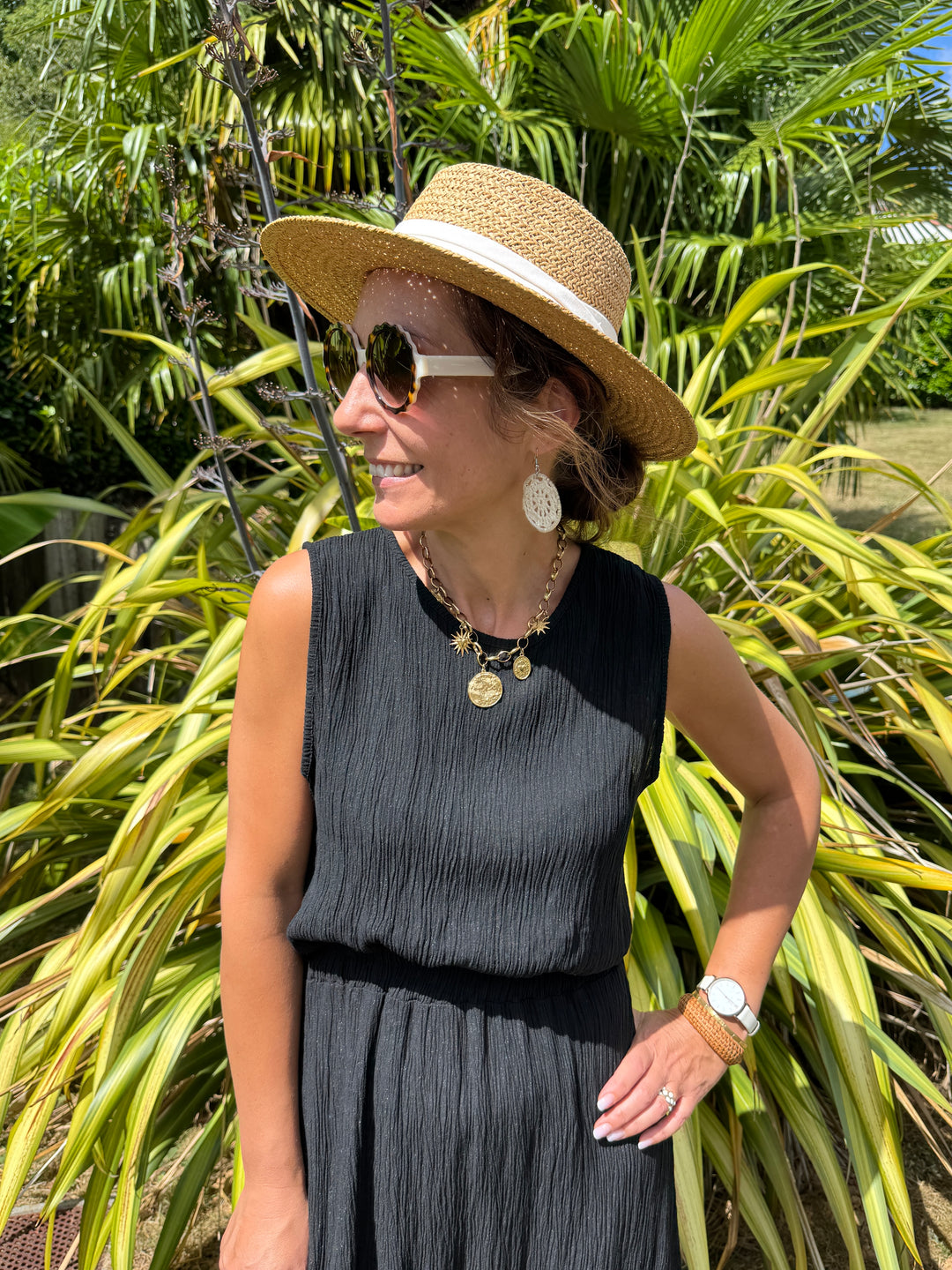 Ensemble top et jupe longue noir MELODIE