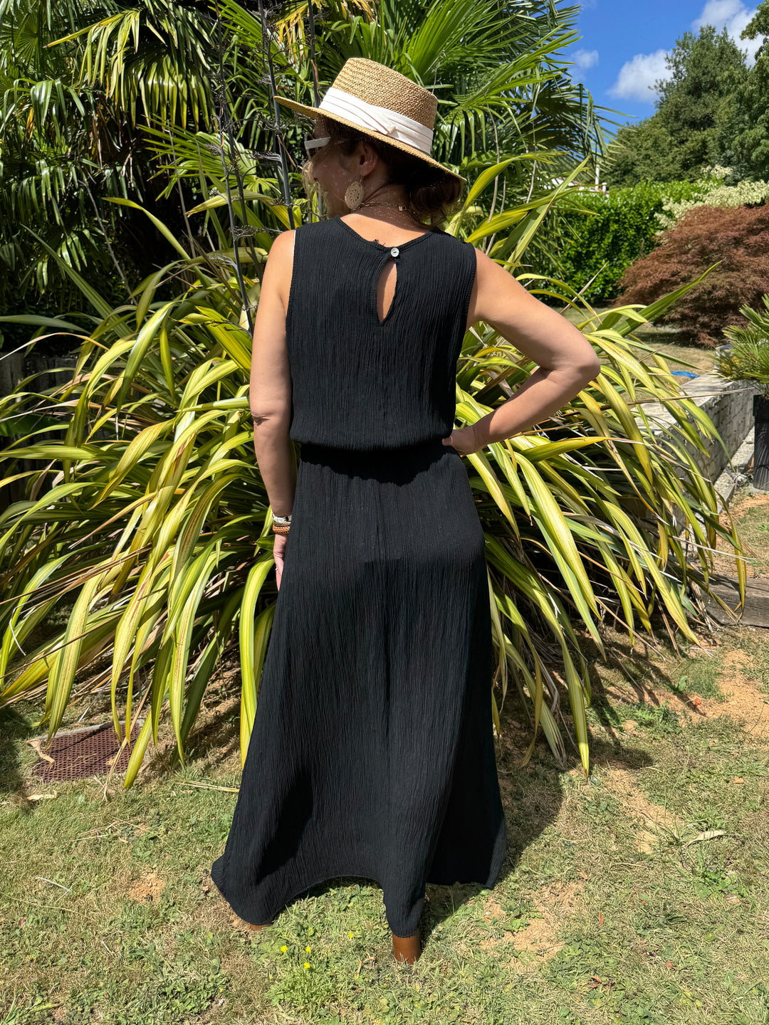 Ensemble top et jupe longue noir MELODIE
