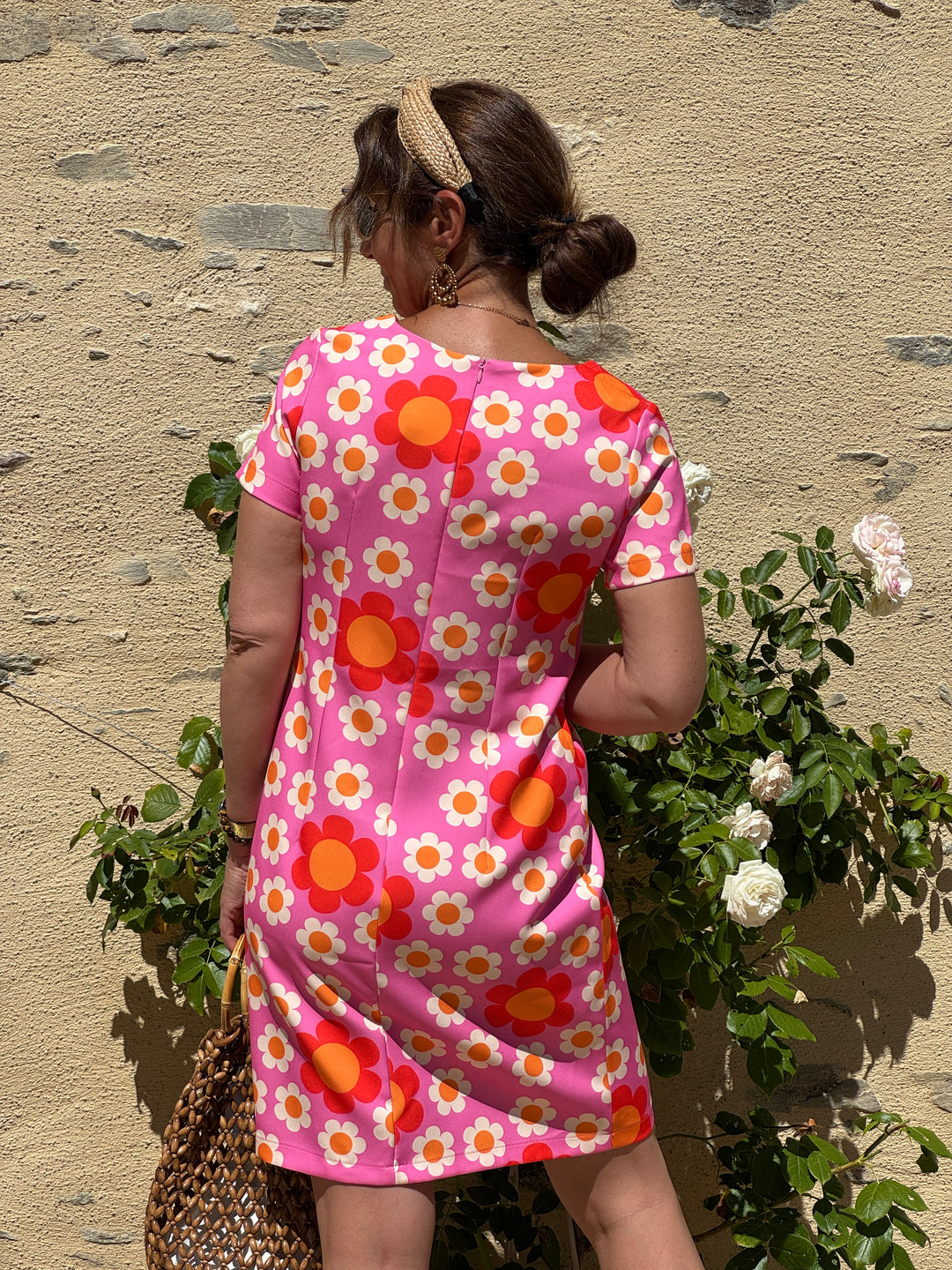 Robe fuchsia SEVENTIES N°36 Hippocampe