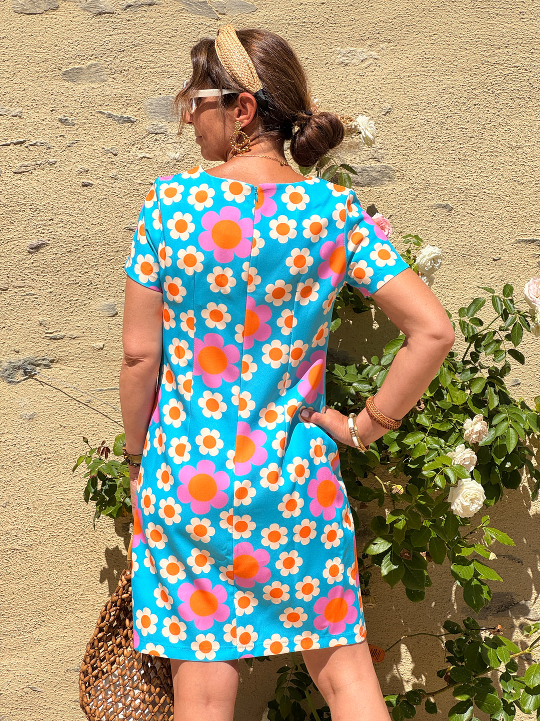 Robe bleu SEVENTIES N°36 Hippocampe