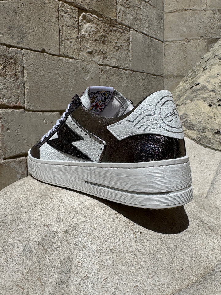 Basket blanche et noir pailletés NOUBAR C763 Semerdjian