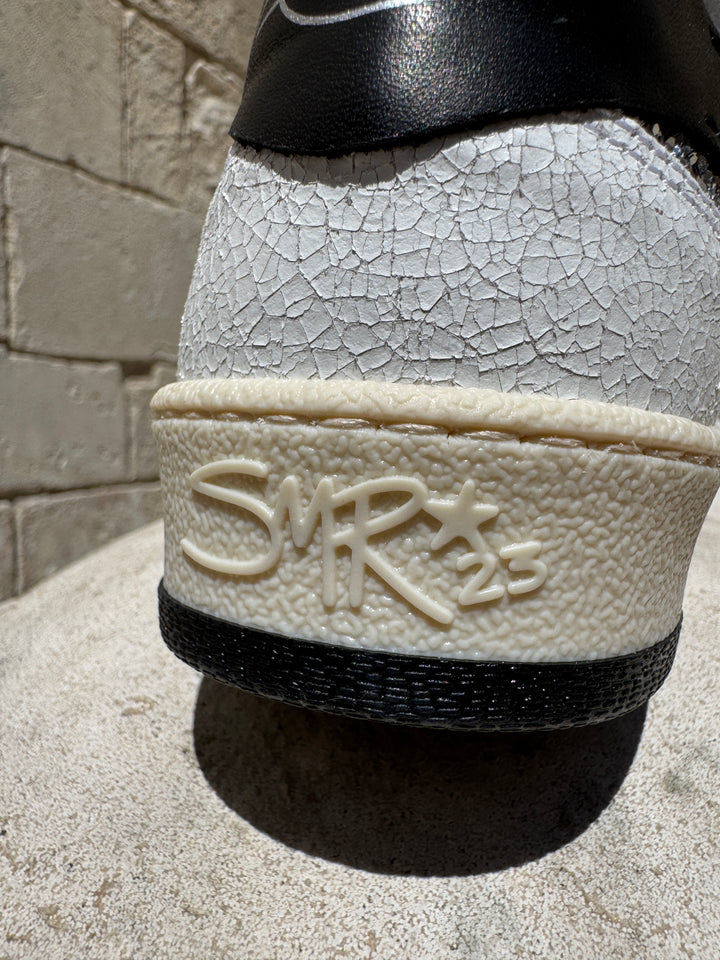 Basket à paillettes argenté en cuir DANY C317 Semerdjian