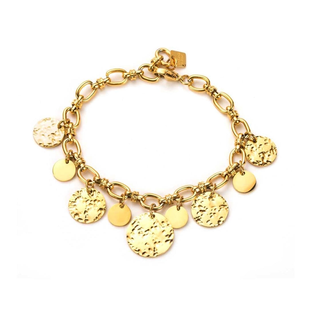 Bracelet pampille doré en acier inoxydable hypoallergénique, réglable, résistant à l’eau et au ternissement