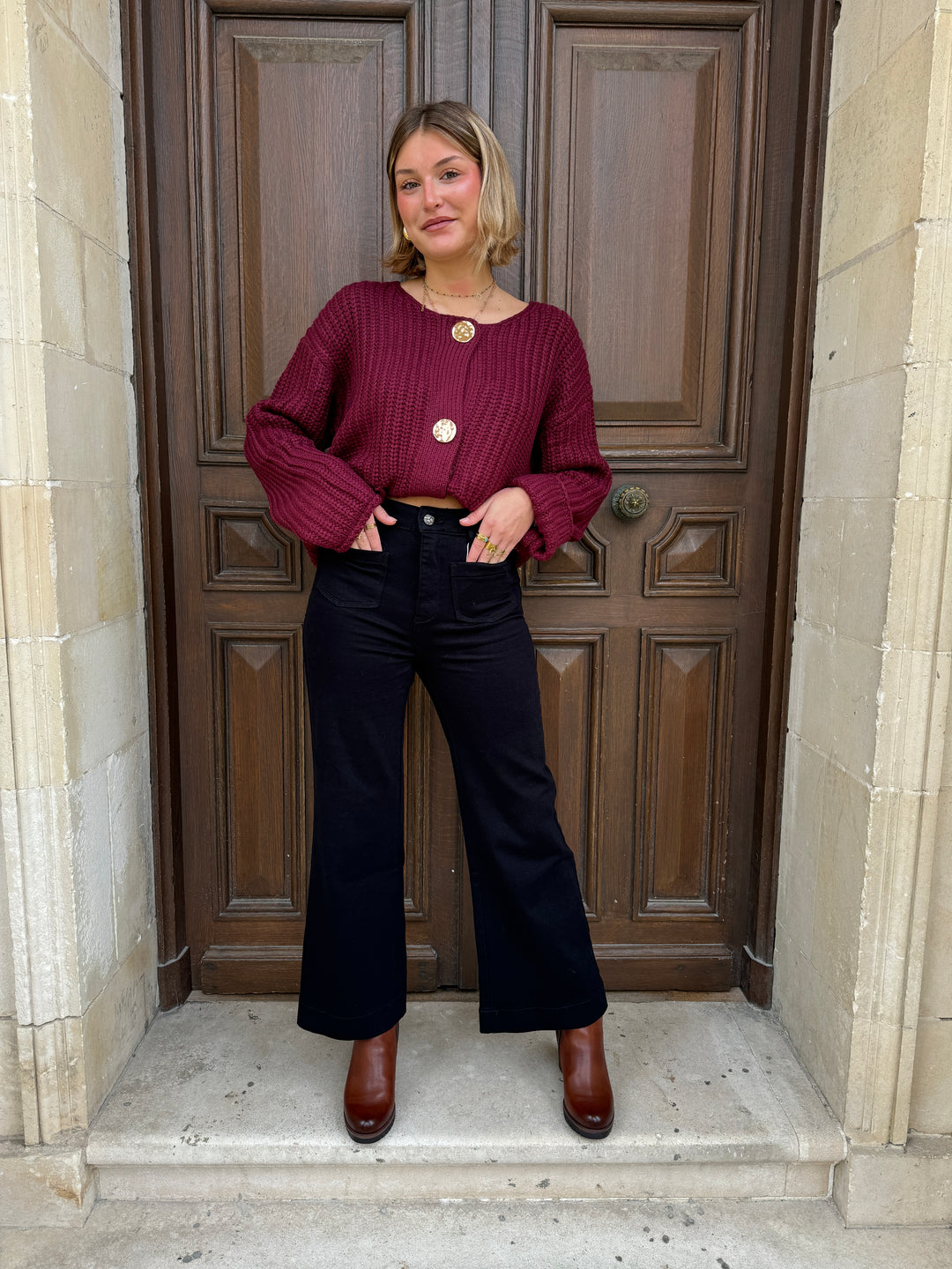 Jean denim noir GASPARETTE Oraije