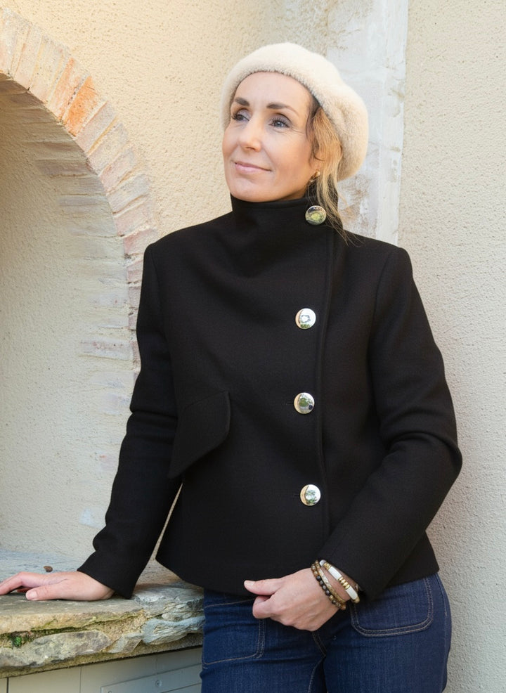 Manteau SOMEBODY TO LOVE noir fermé Hippocampe