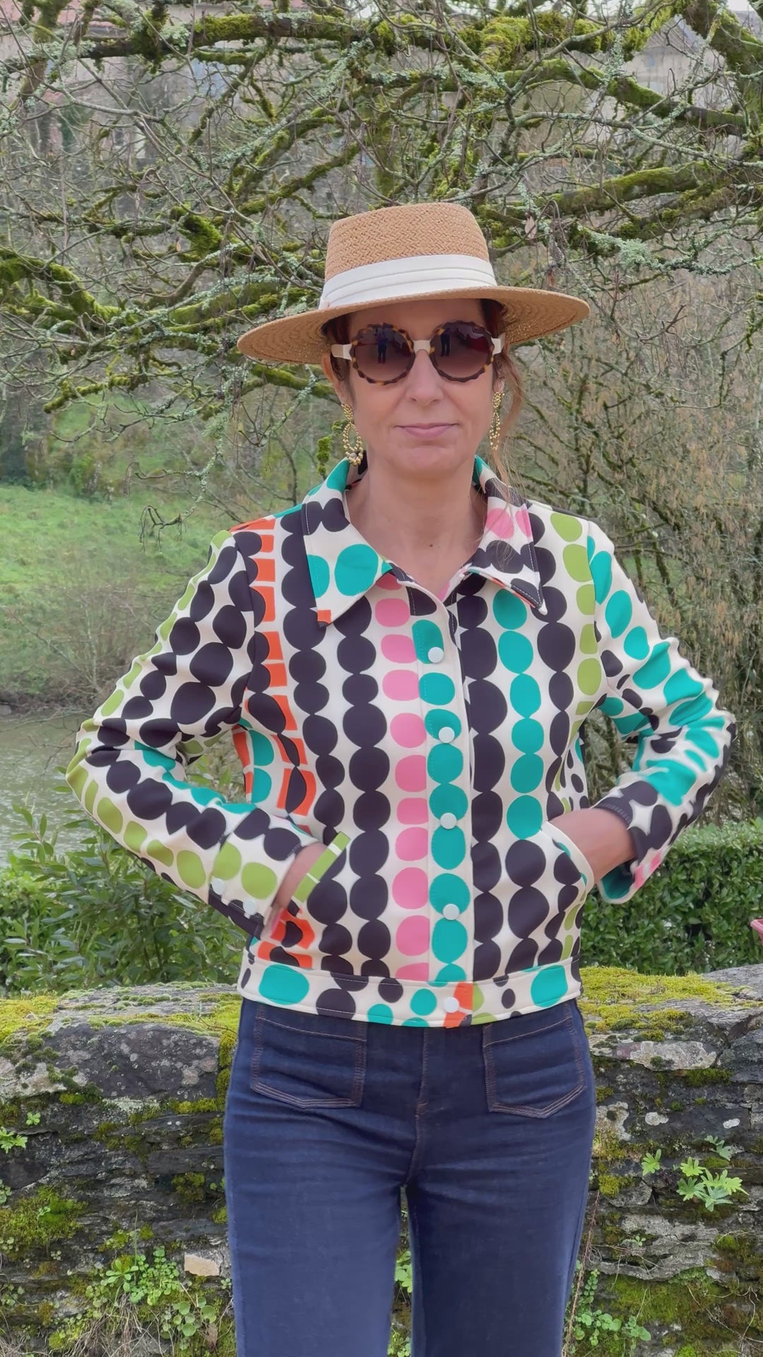 Veste SEVENTIES n°185 multicolore Hippocampe