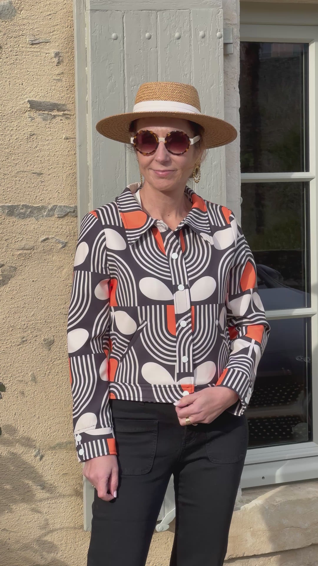 SEVENTIES Jacke Nr. 182 Oranges Seepferdchen