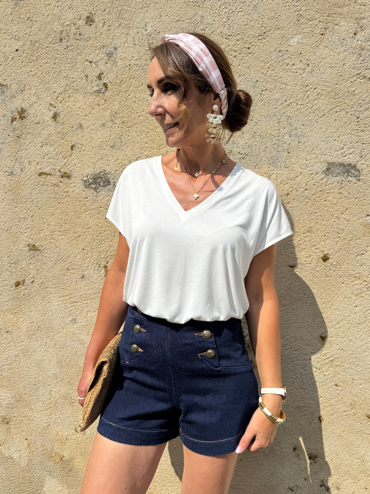 Short denim brut  pont VICTORINETTE Oraije